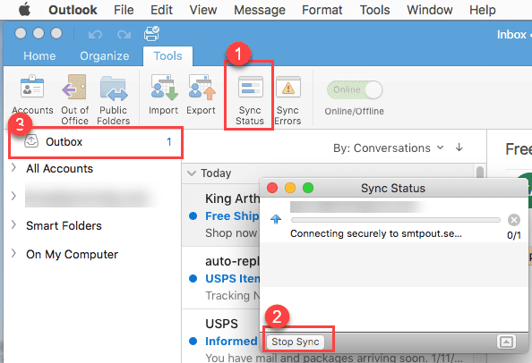 outlook for mac 2016 email stuck in outbox